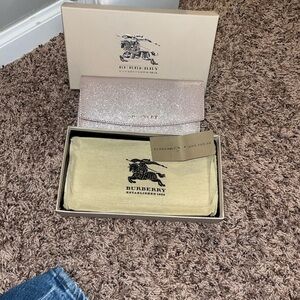 Burberry London Leather Glitterporter Continental Wallet – Pale Orchid